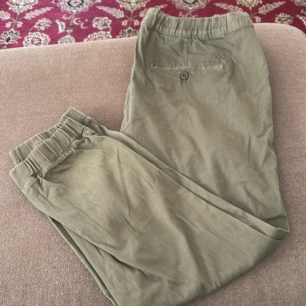 Akademiks Joggers Mens XL Khaki Green Hip Hop 90s Pants Stretch (TD)
